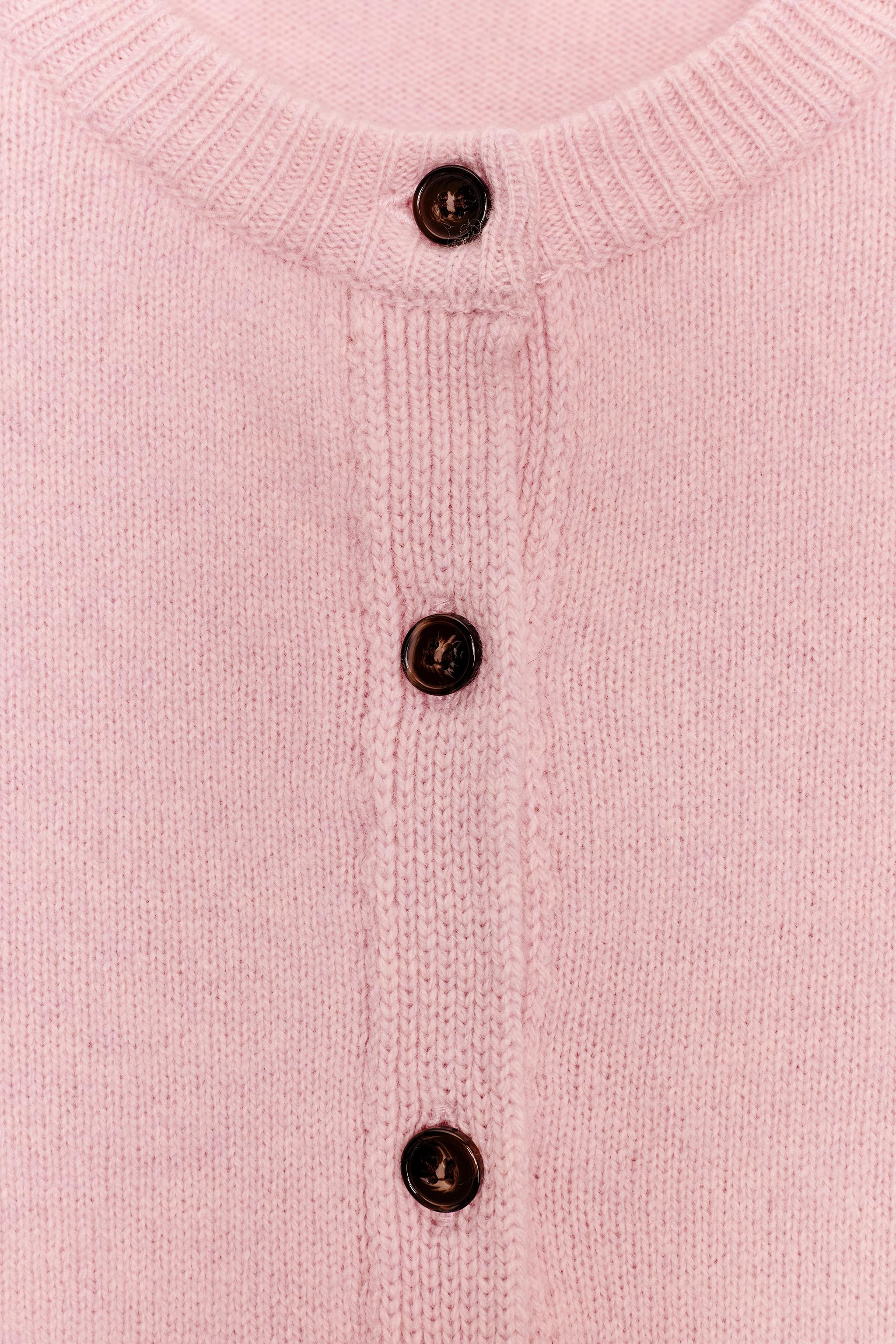 CASHMERE AND WOOL BASIC CARDIGAN | Zara US