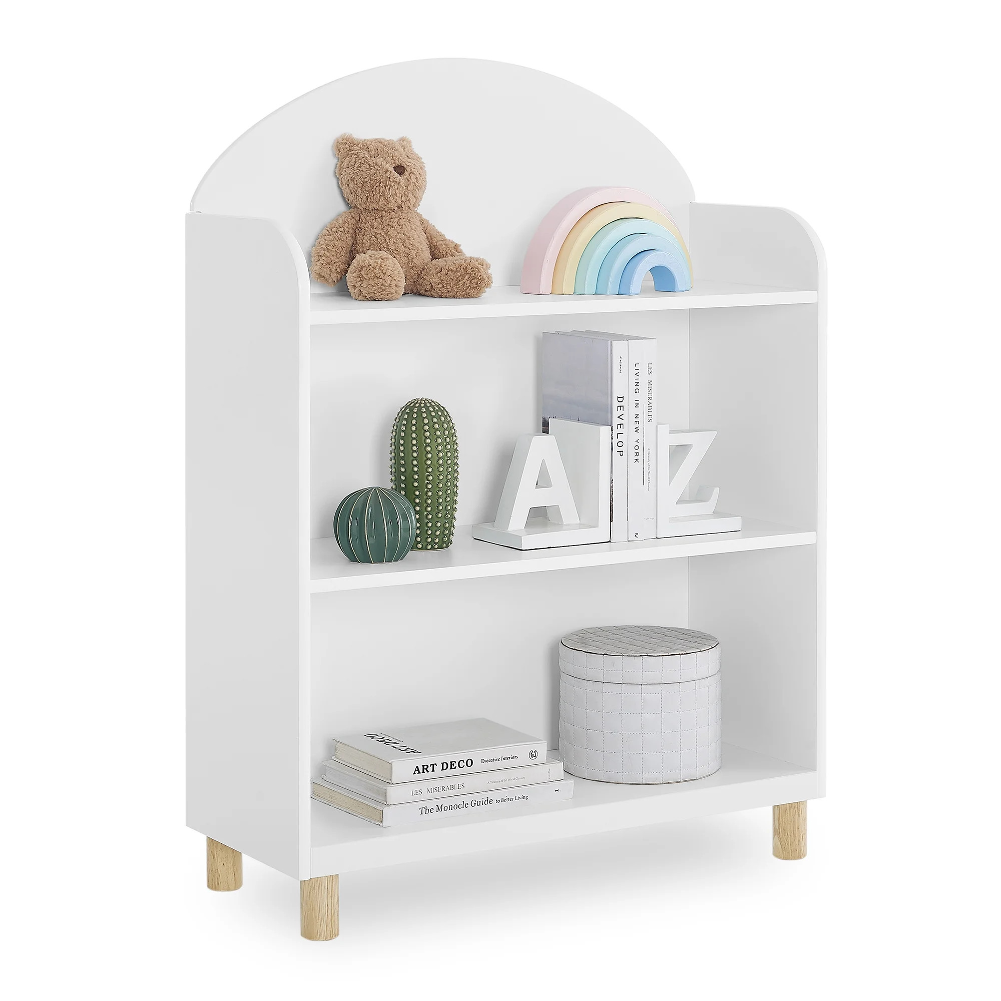 Delta Children Reese 3-Shelf Bookcase, Bianca White/Natural | Walmart (US)