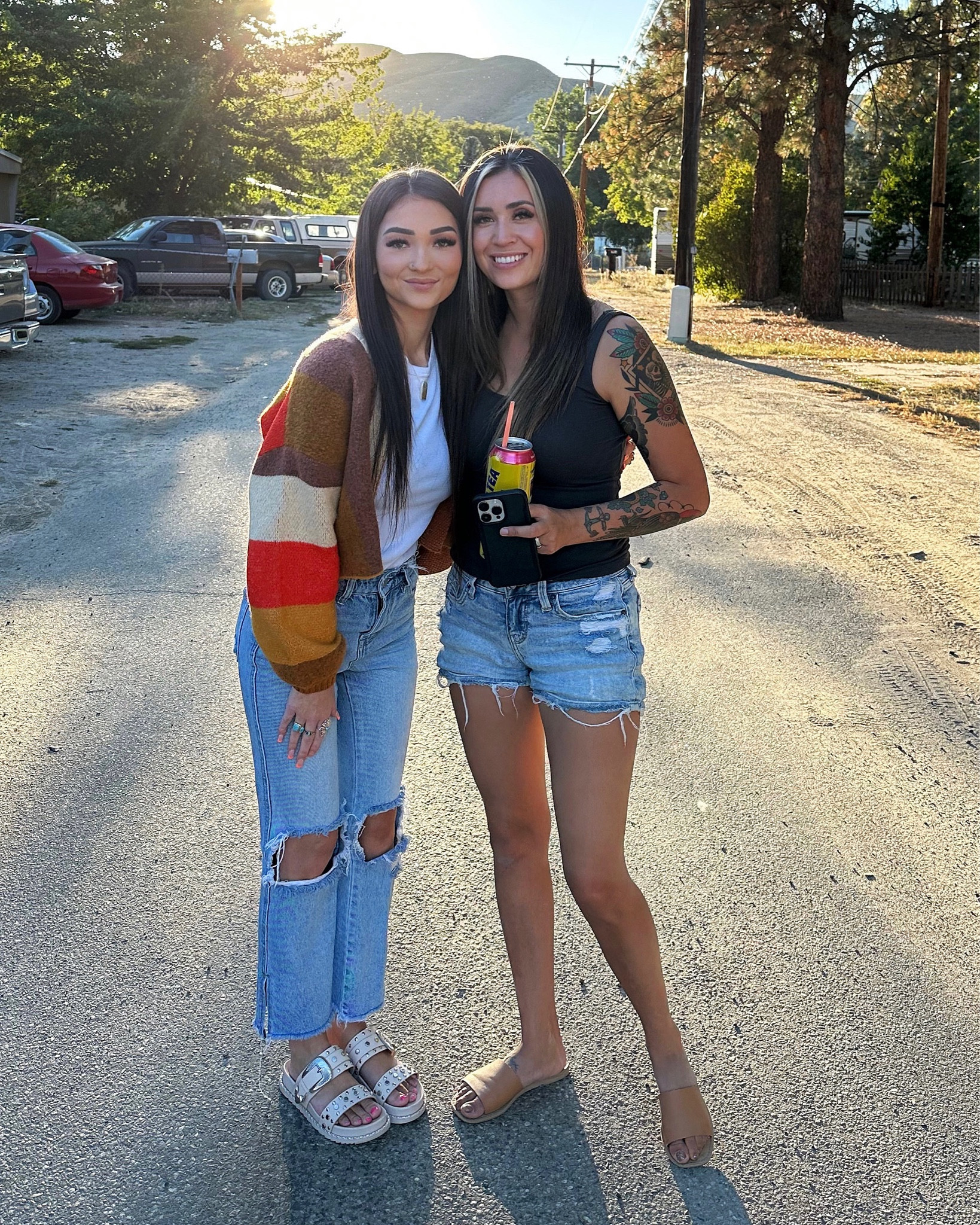 Colorful cardigan, wide legged jeans, studded sandals 

#LTKshoecrush #LTKstyletip #LTKSeasonal