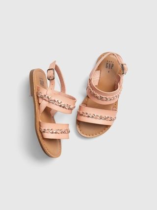 Metallic Braided Sandals | Gap CA