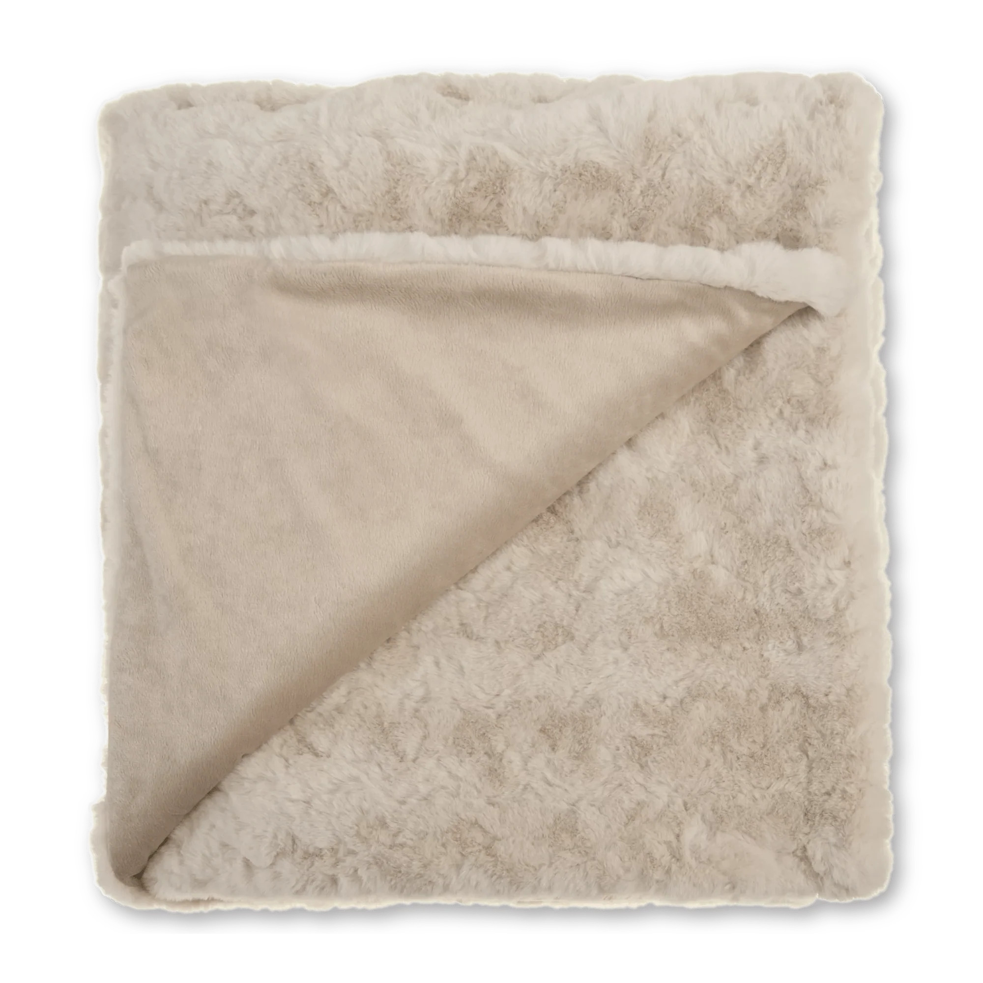 Oatmeal Sheep Faux Fur Throw | Bouclair