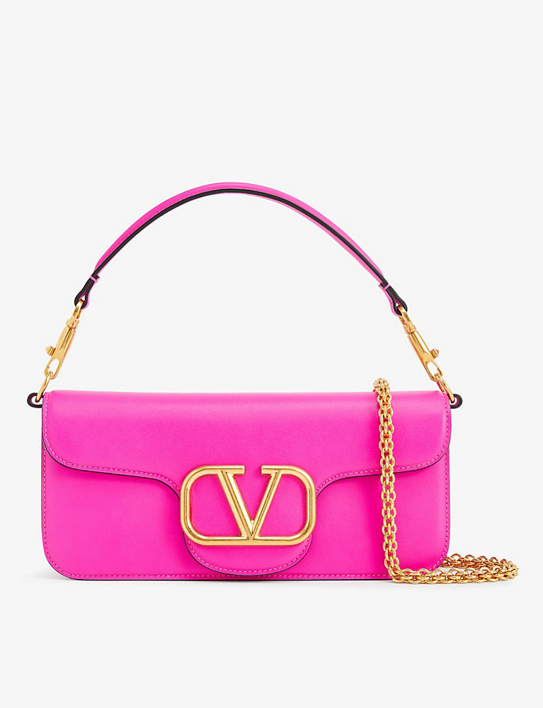 Locò logo-plaque leather shoulder bag | Selfridges