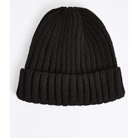 Black Fisherman Beanie | Jacamo