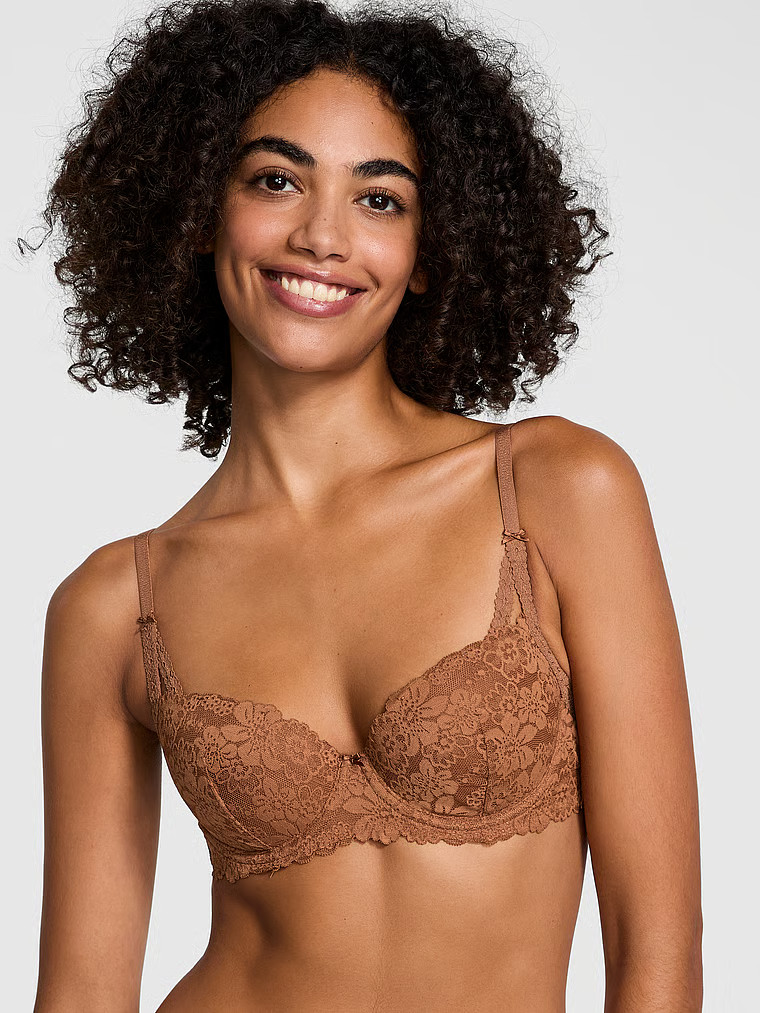 Buy Wink Lightly Lined Balconette Bra, Caramel - Order Bras online - PINK US | Victoria's Secret (US / CA )
