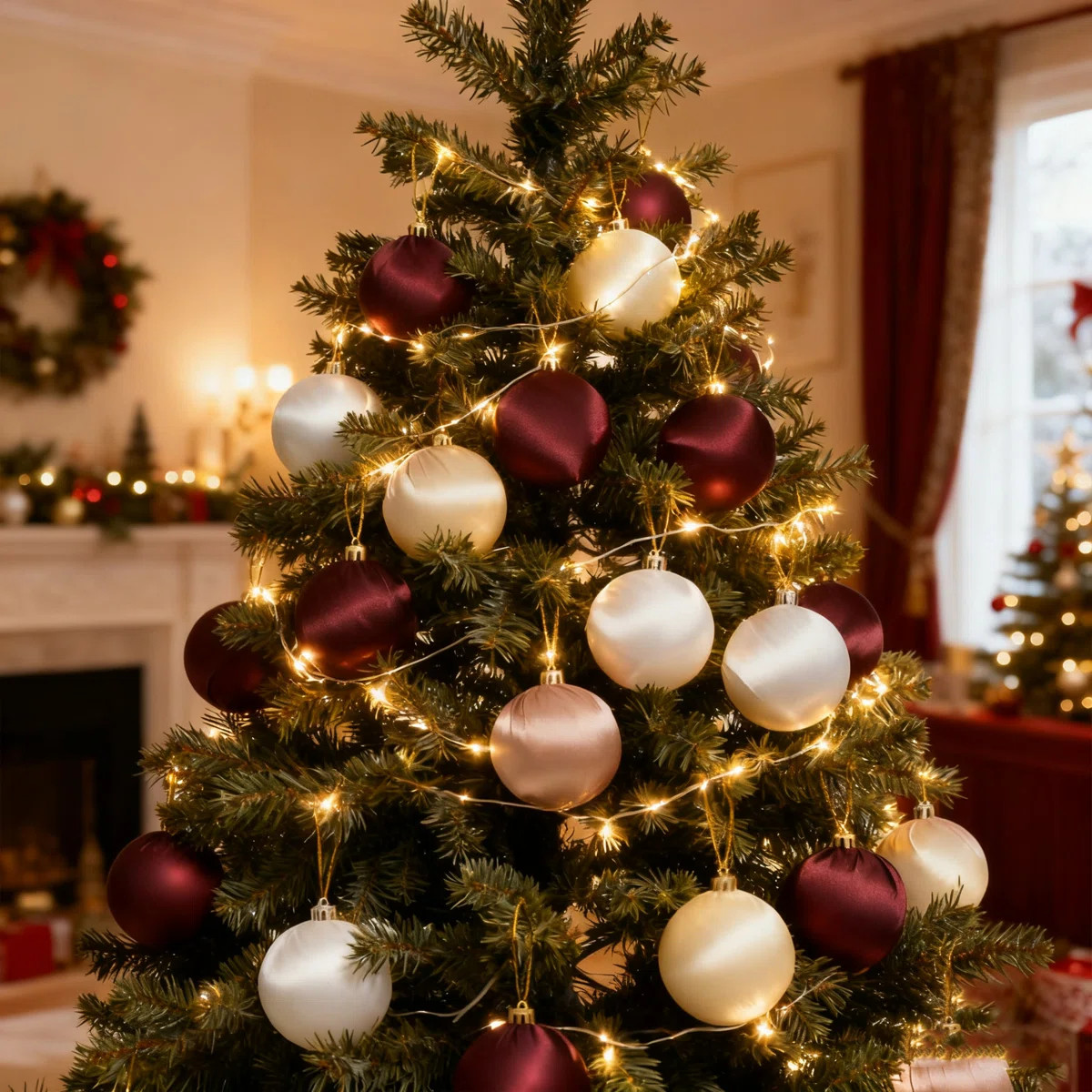 15Pcs Satin Christmas Balls Ornaments，Velvet Christmas Balls Set ，3.15 Inch Plastic Shatterpr... | Wayfair North America