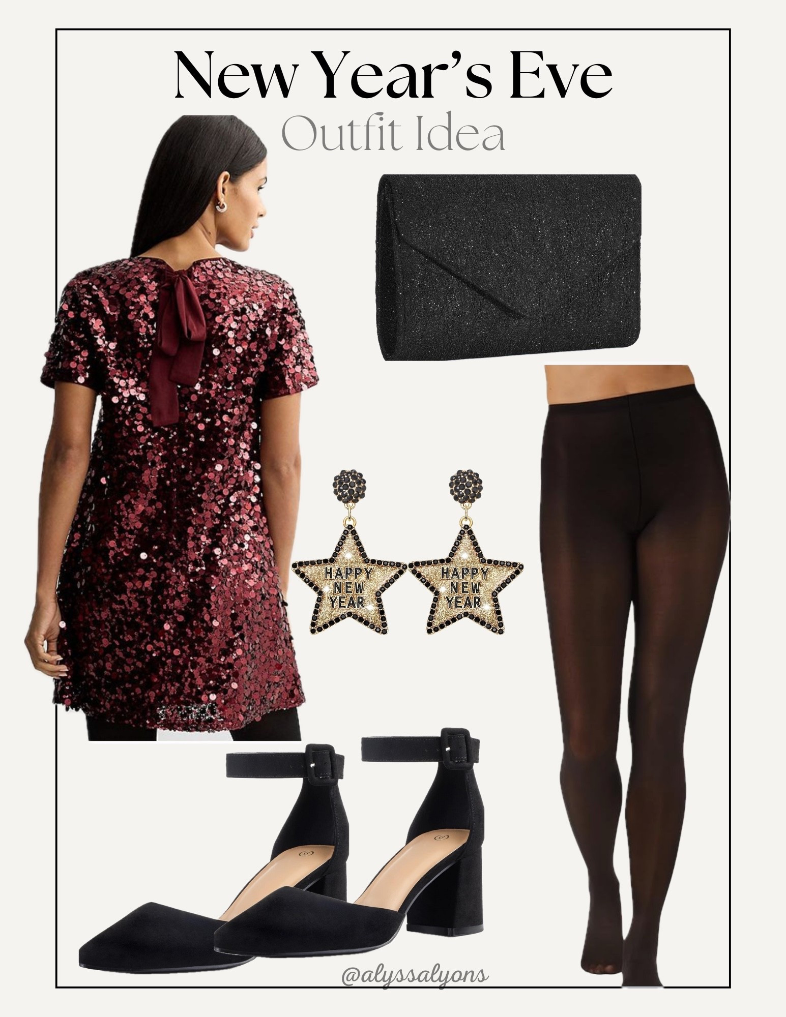 New Year’s Eve outfit idea | outfit inspo | NYE | women’s style | new years look | accessories | sequin dress | 

#LTKFindsUnder100 #LTKHoliday #LTKSeasonal