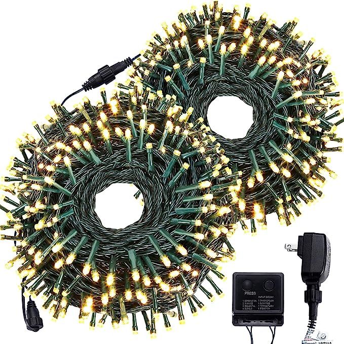 COSFLY Outdoor Christmas String Lights 209 ft 600 LED,UL Certificated Fairy String Lights for Out... | Amazon (US)