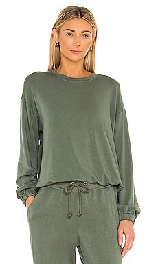 SUNDRY Blouson Sweatshirt in Olive from Revolve.com | Revolve Clothing (Global)