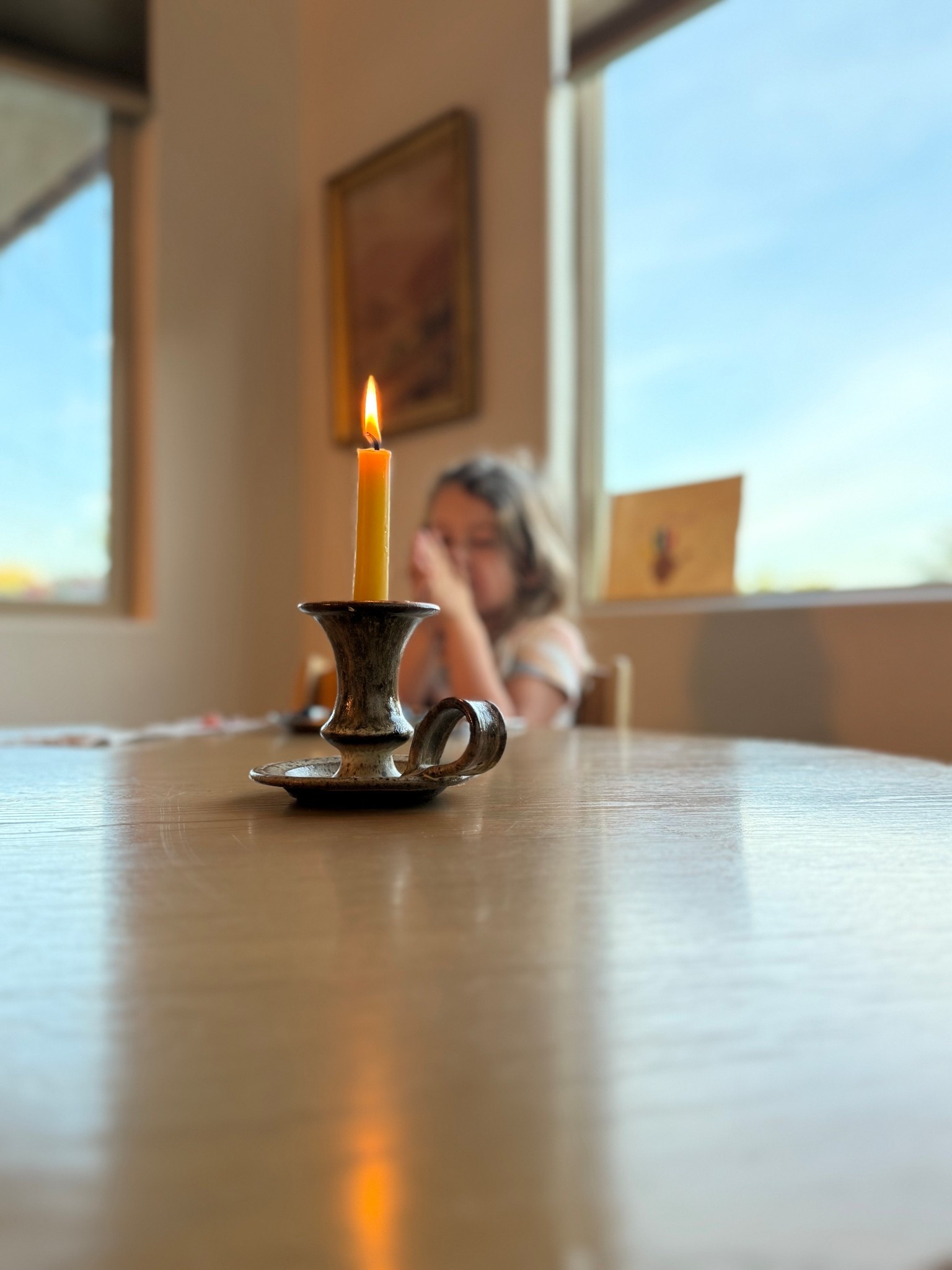 I love beeswax candles for bringing forward our meal time. 