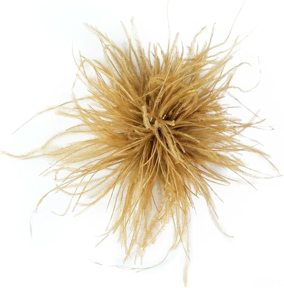 Elegant Extra Large Feather Flower Brooch Pin for Women Men Fashion Oversized Floral Lapel Pins S... | Amazon (US)