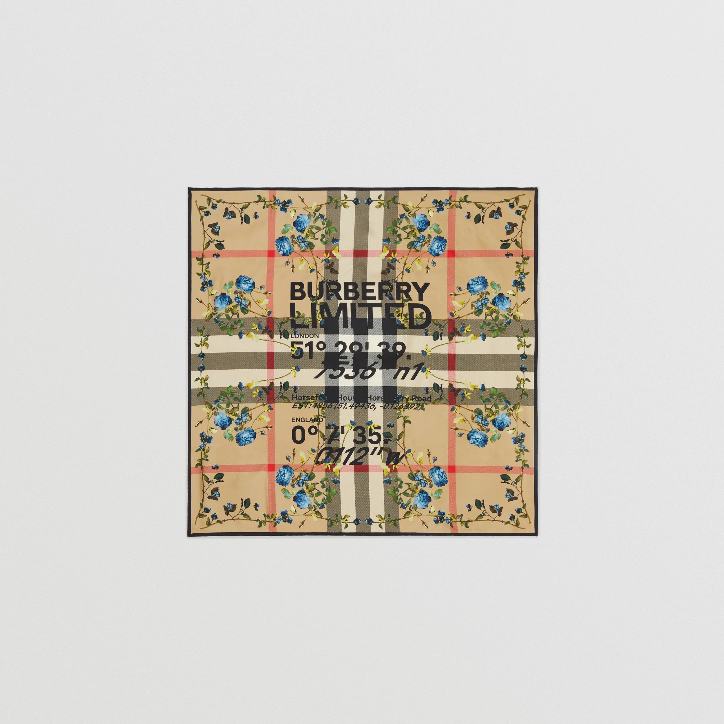 Montage Print Silk Square Scarf in Archive Beige | Burberry® Official | Burberry (US)