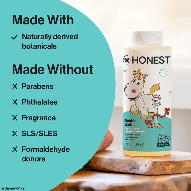 The Honest Company Disney Pixar's Toy Story Bubble Bath, Fragrance Free, Baby & Kid Friendly, 12 ... | Walmart (US)
