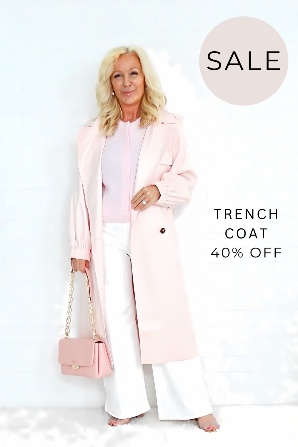 Blush trenchcoat is so beautiful for spring and 40% off this weekend only ￼

#LTKPetite #LTKOver40 #LTKSpringSale