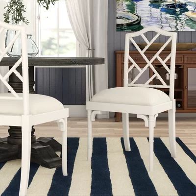 Hilal Solid Wood Dining Chair Bayou Breeze Color: White | Wayfair North America