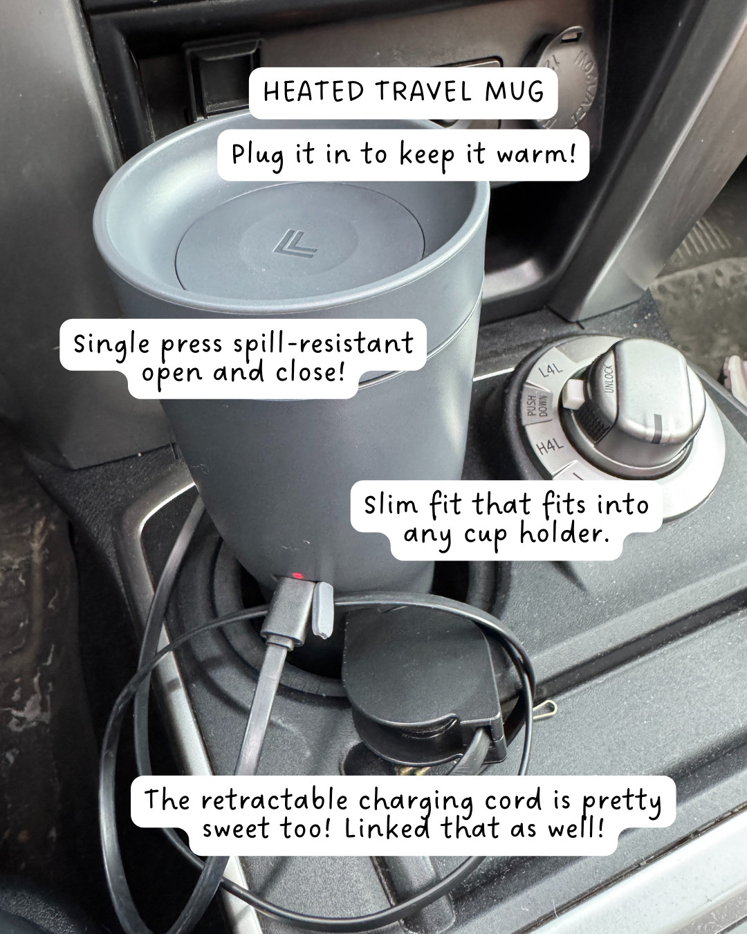 This is a fun gadget find! A heated travel mug, plugs into your car outlet!  

 #LTKGiftGuide #LTKmomlife #LTKFindsUnder50