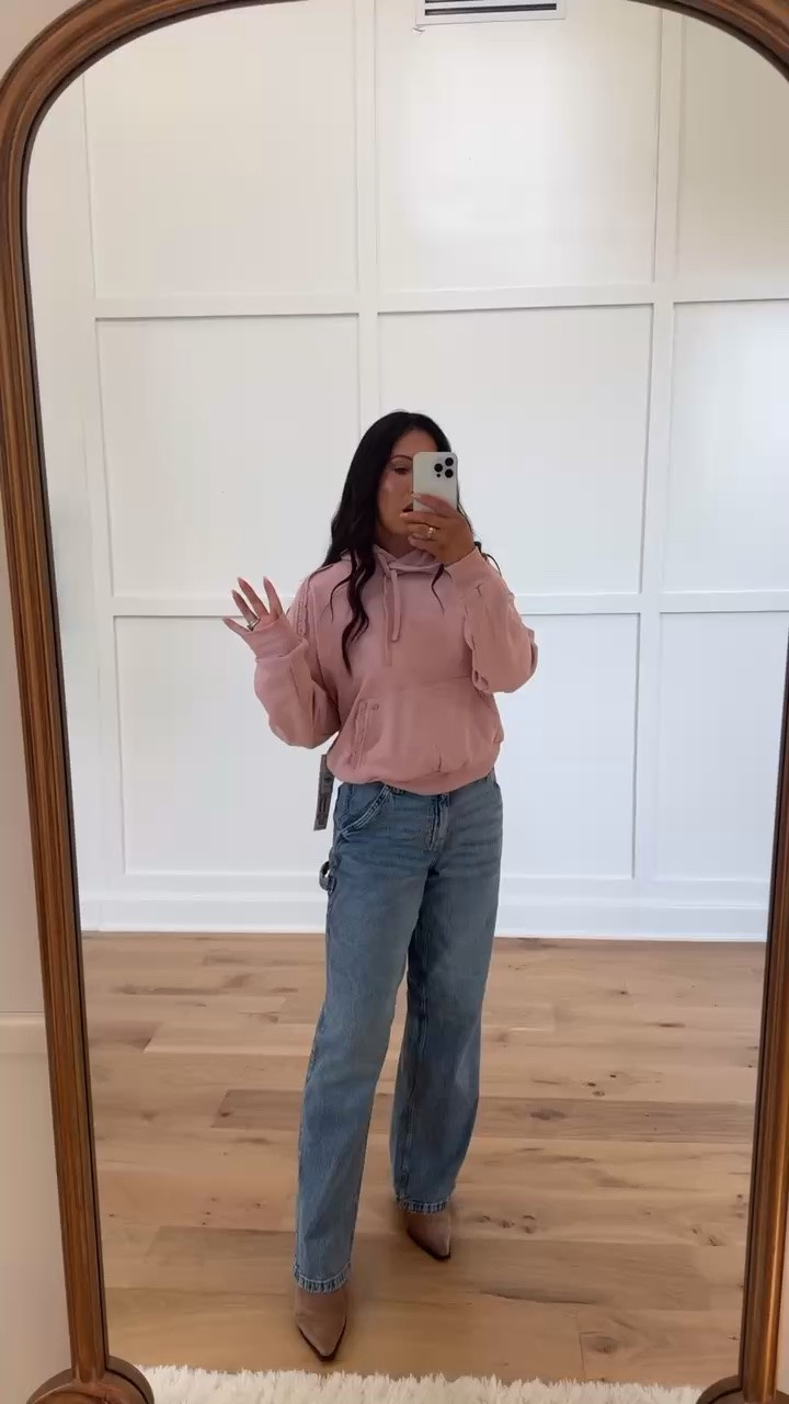 Cute, comfy and still completely put together! This adorable pink hoodie gives the perfect pop of color paired with these relaxed jeans and neutral heels. Such an easy transitional look for cooler days, travel or running around town!
#LTKStyle #LTKFashion #CasualStyle #ComfyChic #PinkHoodie #DenimStyle #TravelStyle #MomOnTheGo #OOTD