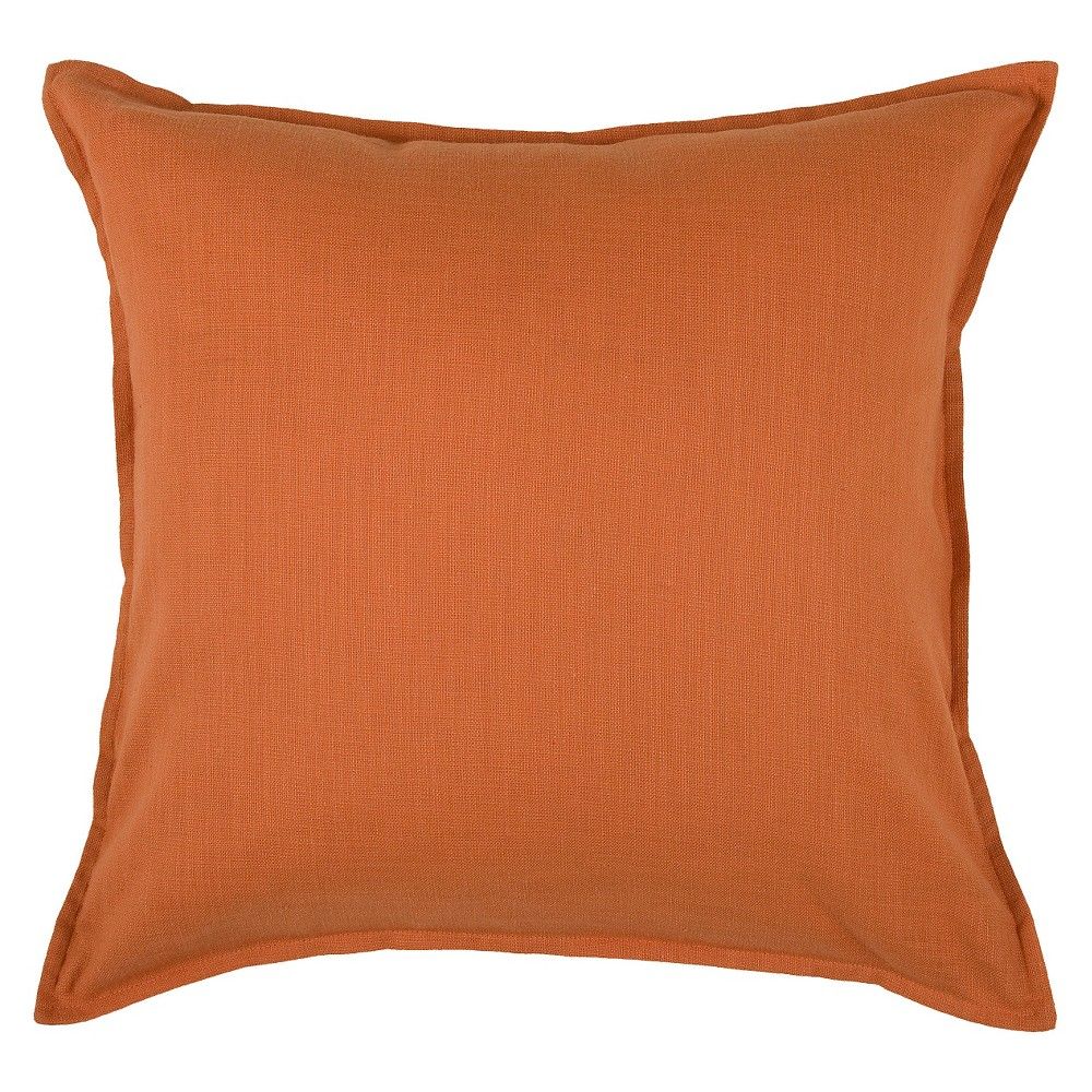 20""x20"" Solid Throw Pillow Orange - Rizzy Home | Target