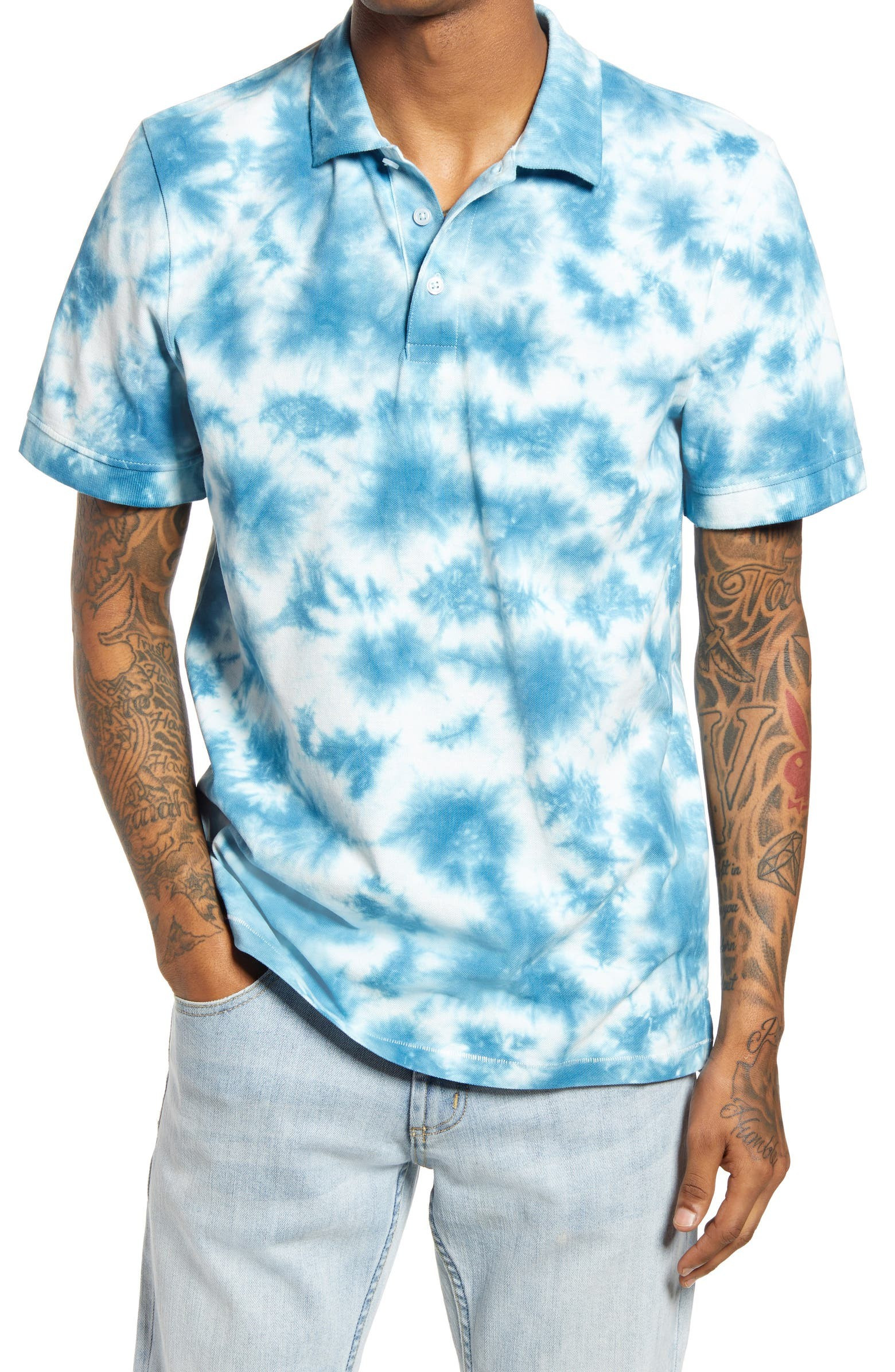 Tie Dye Organic Cotton Polo Shirt | Nordstrom