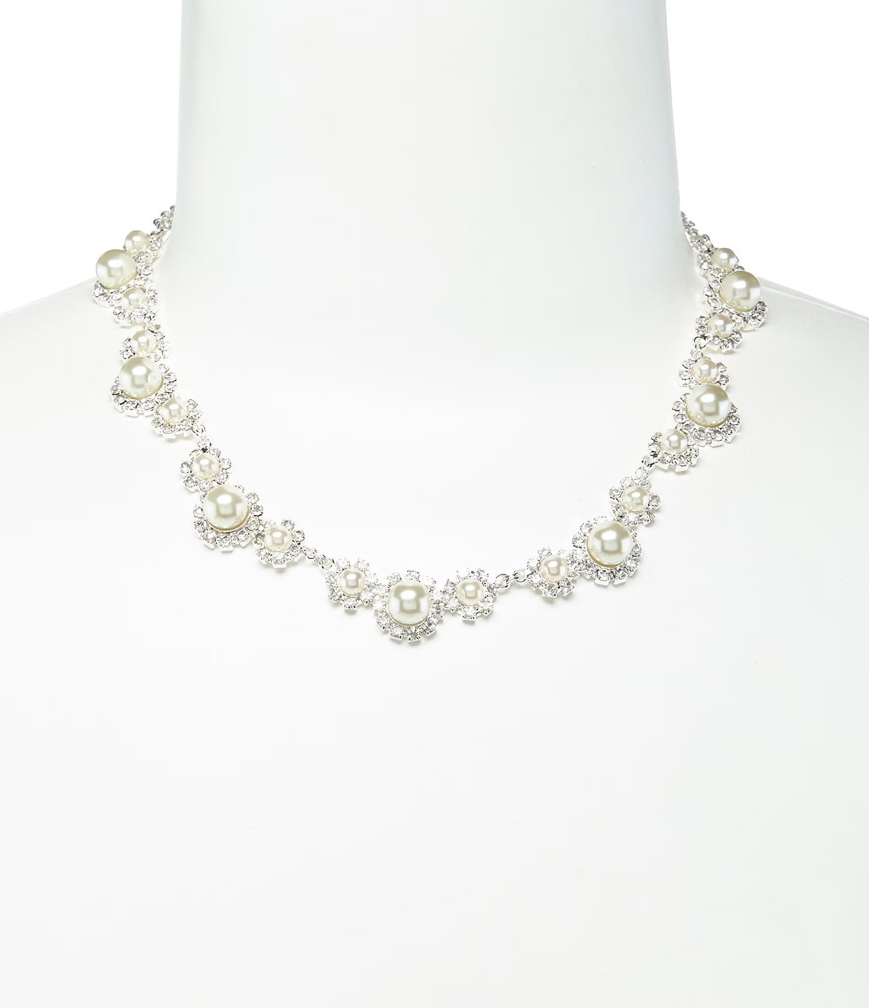 Daisy Faux-Pearl & Rhinestone Necklace | Dillards