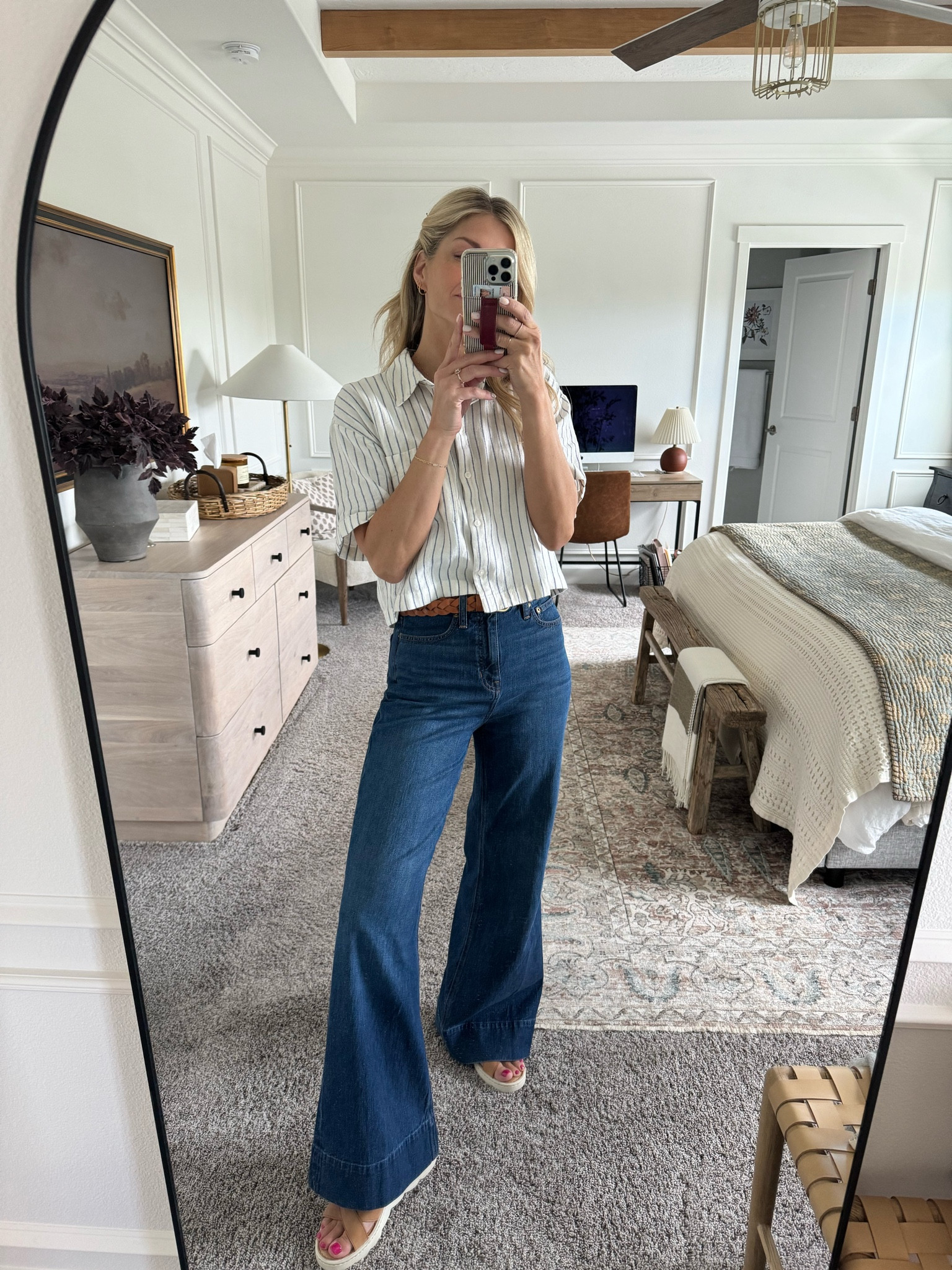 I always get excited to wear these pants! Pairing it with this cute new Abercrombie top. I have the matching pants too. Love that you can wear them together or separate!

#LTKStyleTip #LTKSeasonal #LTKOver40