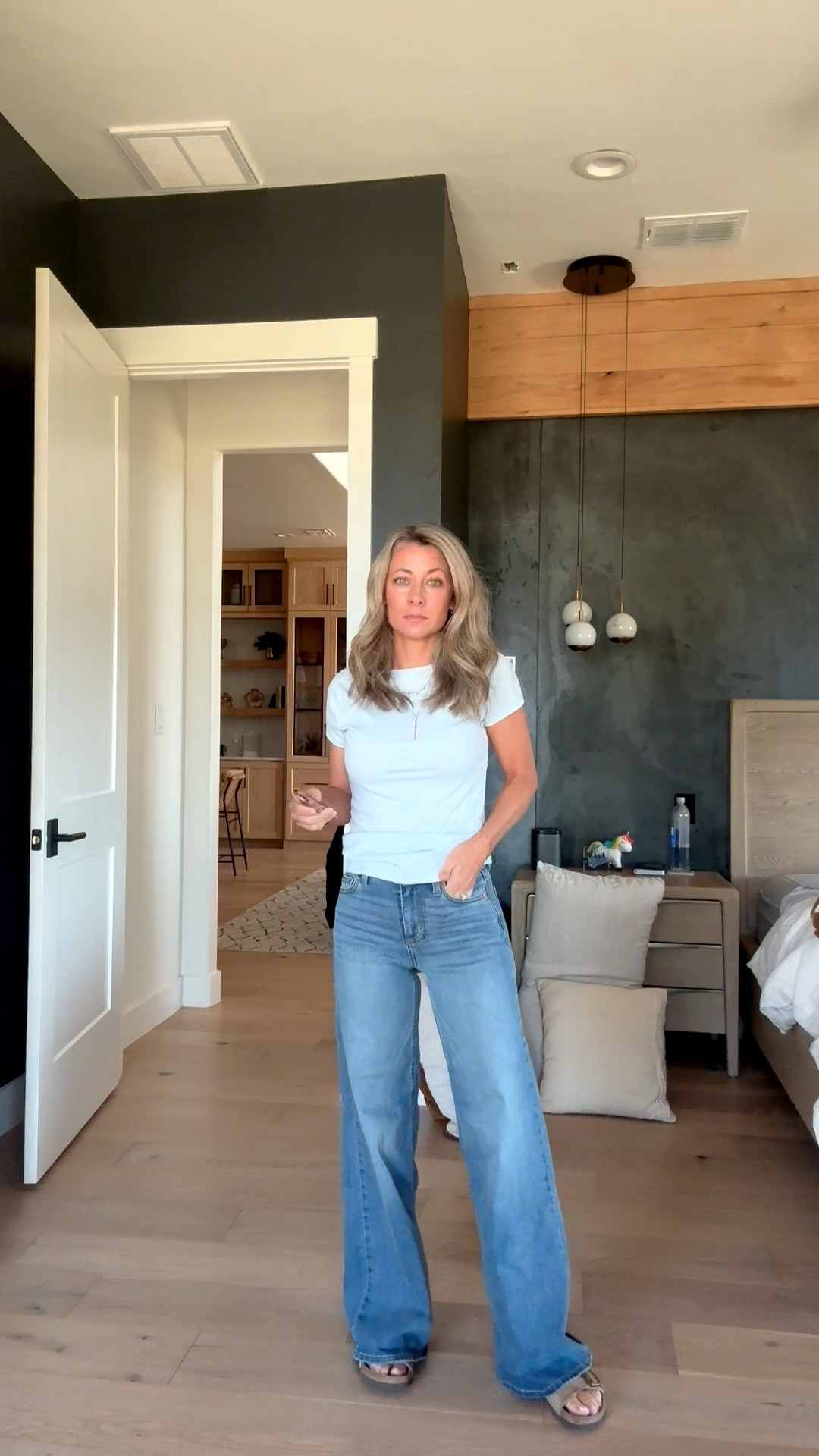 Target A New Day tee is only $10! This blue color is sooo cute! Wearing a small! Jeans are also target and such a good deal! Wearing a 0 regular but prob could’ve done a 2 also. And they’re a bit long for me at 5’3” but they’re so good still! 

#LTKPetite #LTKootd #LTKOver40