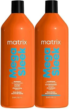 Matrix Mega Sleek Shampoo and Conditioner Set - Smoothing and Moisturizing, Anti-Frizz, Detanglin... | Amazon (US)