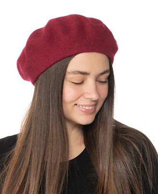 Women's Solid Beret Hat, Created by Macy's | Macys (US)