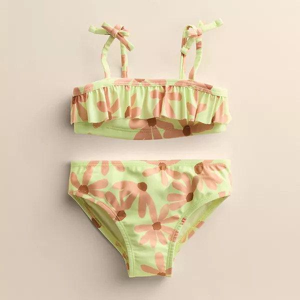 Baby & Toddler Girl Little Co. by Lauren Conrad Ruffled Tie-Shoulder Bikini Set | Kohl's