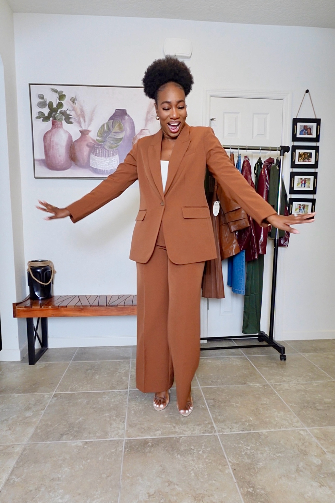 Fall Fashion… Of course I had to show you a suit. This is perfect for the office, the color is right and the fit is amazing. Can be worn together or separately. 
•wearing a size medium blazer 
•wearing a size 8 pants


#LTKFindsUnder50 #LTKStyleTip #LTKWorkwear