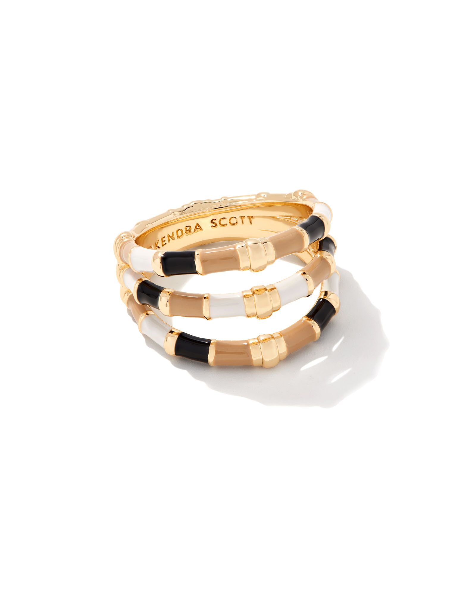 Essie Gold Triple Band Ring in Neutral Mix | Kendra Scott