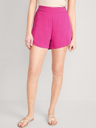 High-Waisted Playa Soft-Spun Shorts for Women -- 4-inch inseam | Old Navy (US)