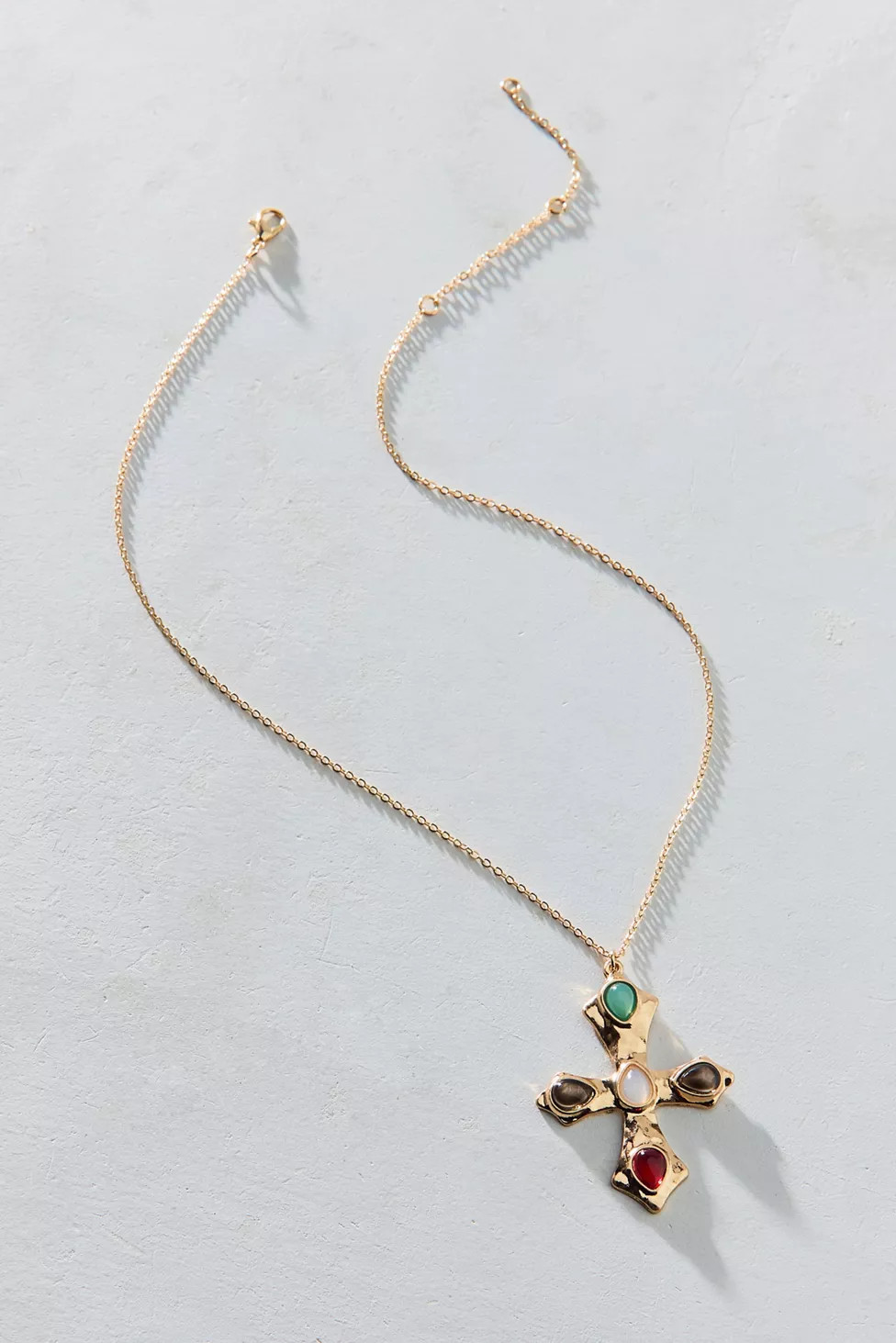 Strange Powers Stone Cross Pendant Necklace | Urban Outfitters (US and RoW)