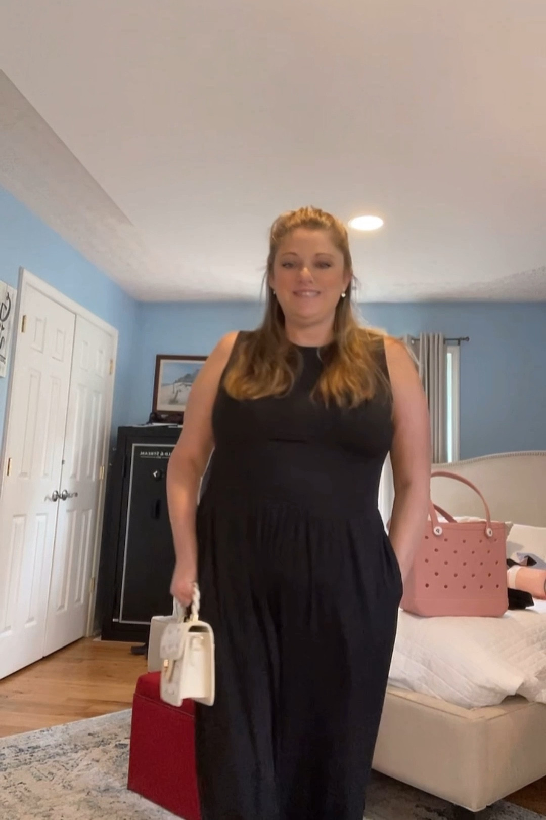 I love how this Women’s Jumpsuit camouflages any extra weight around the midsection while keeping me stylish and confident. Mock neck, side pockets, flattering wide-leg, perfect for any occasion, weddings, travel, date night to semi-formal. This would look great on all body types! #summerfashion #weddingguestoutfit #traveloutfit #springoutfit 

#LTKwedding #LTKmidsize #LTKtravel