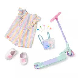 Our Generation Ride the Rainbow Romper Outfit and Scooter Accessory for 18" Dolls: Sports & Outdo... | Target