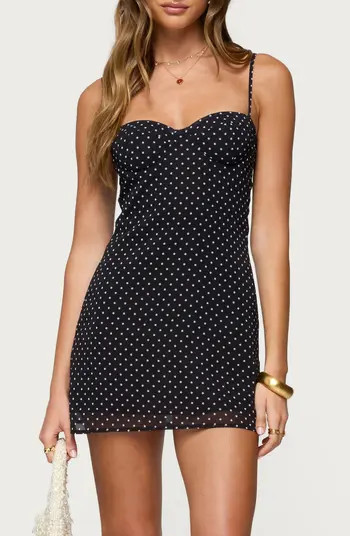Polka Dot Chiffon Minidress | Nordstrom