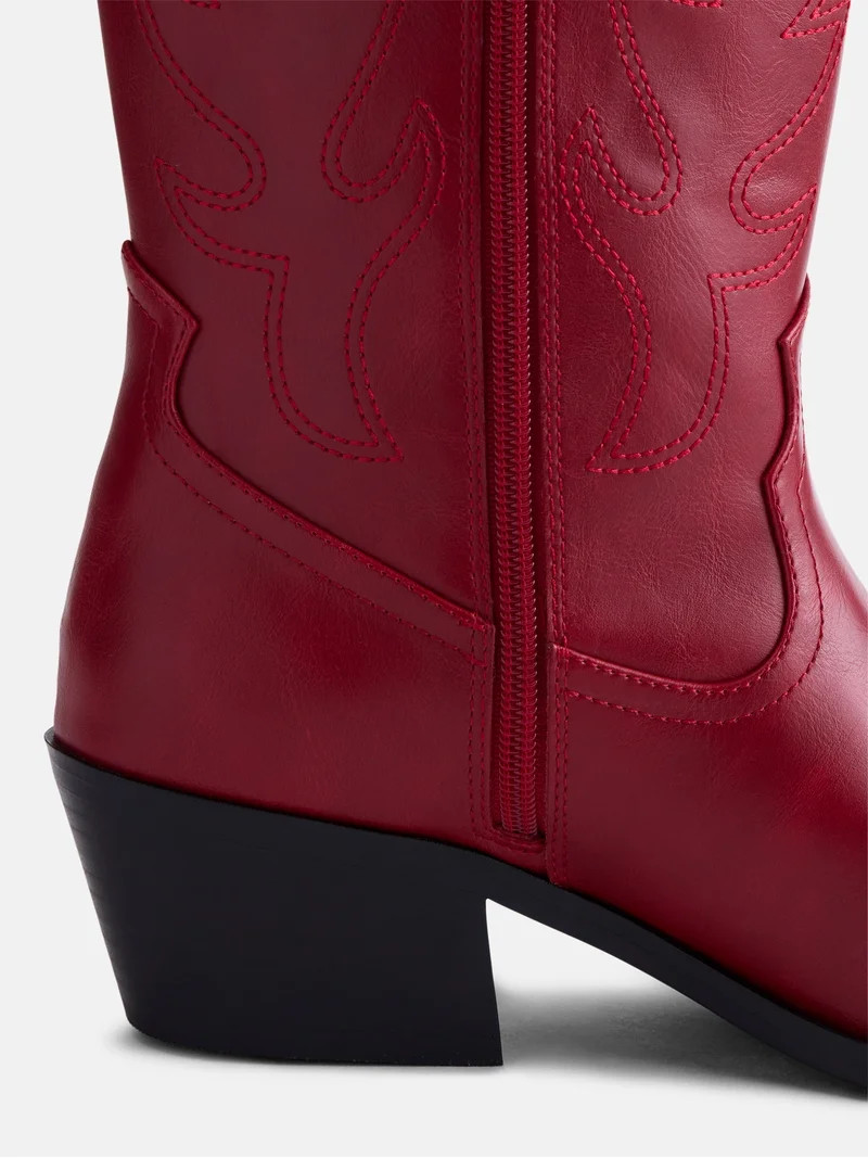 No Boundaries Women's Studded Cowboy Boots | Walmart (US)