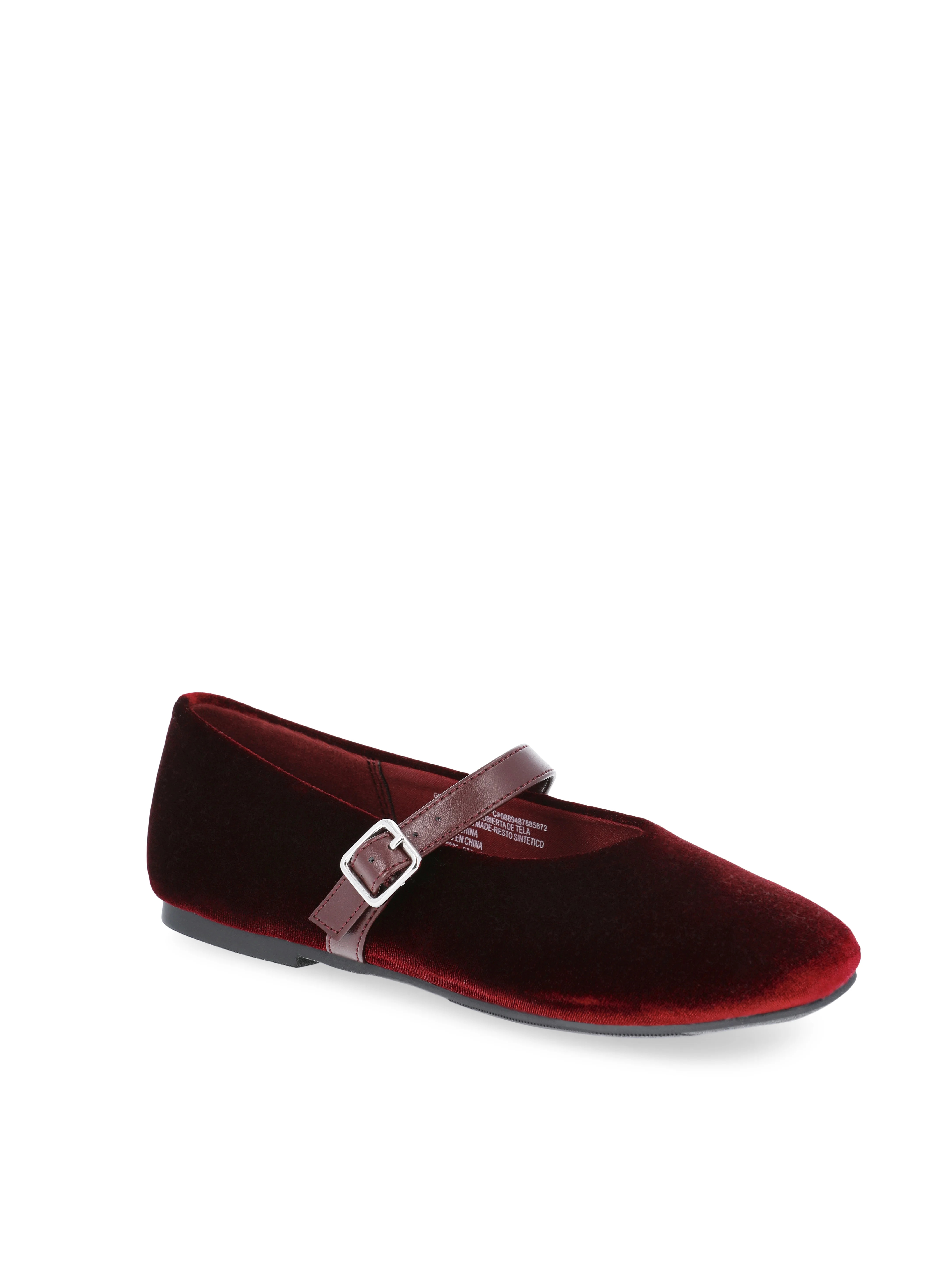 Weekend Academy Girls Velvet Ballet Flats | Walmart (US)