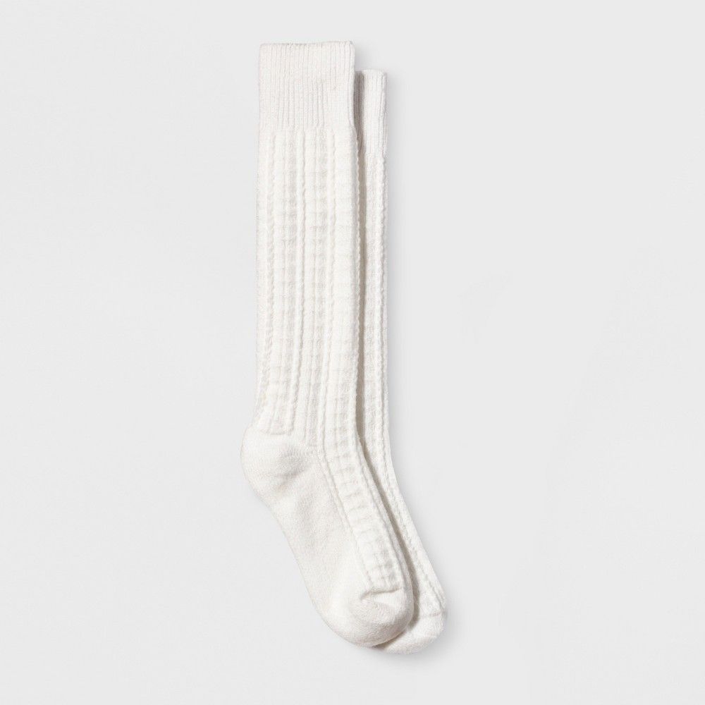 Women's Super Soft Knee High Boot Socks - Universal Thread Almond Cream One Size | Target