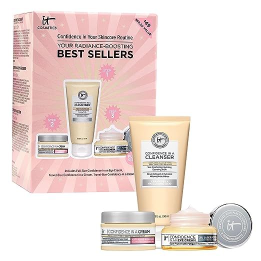 IT Cosmetics Radiance Boosting Best Sellers Skincare Gift Set – 3-Piece Set with Anti-Aging Pep... | Amazon (US)