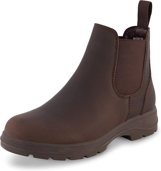 CUSHIONAIRE Women's Britain Chelsea Boots, Soft Vegan Leather, Non-Slip Sole, Memory Foam, Back Pull Tab, Ankle Boots for Women, Wide Widths | Amazon (US)