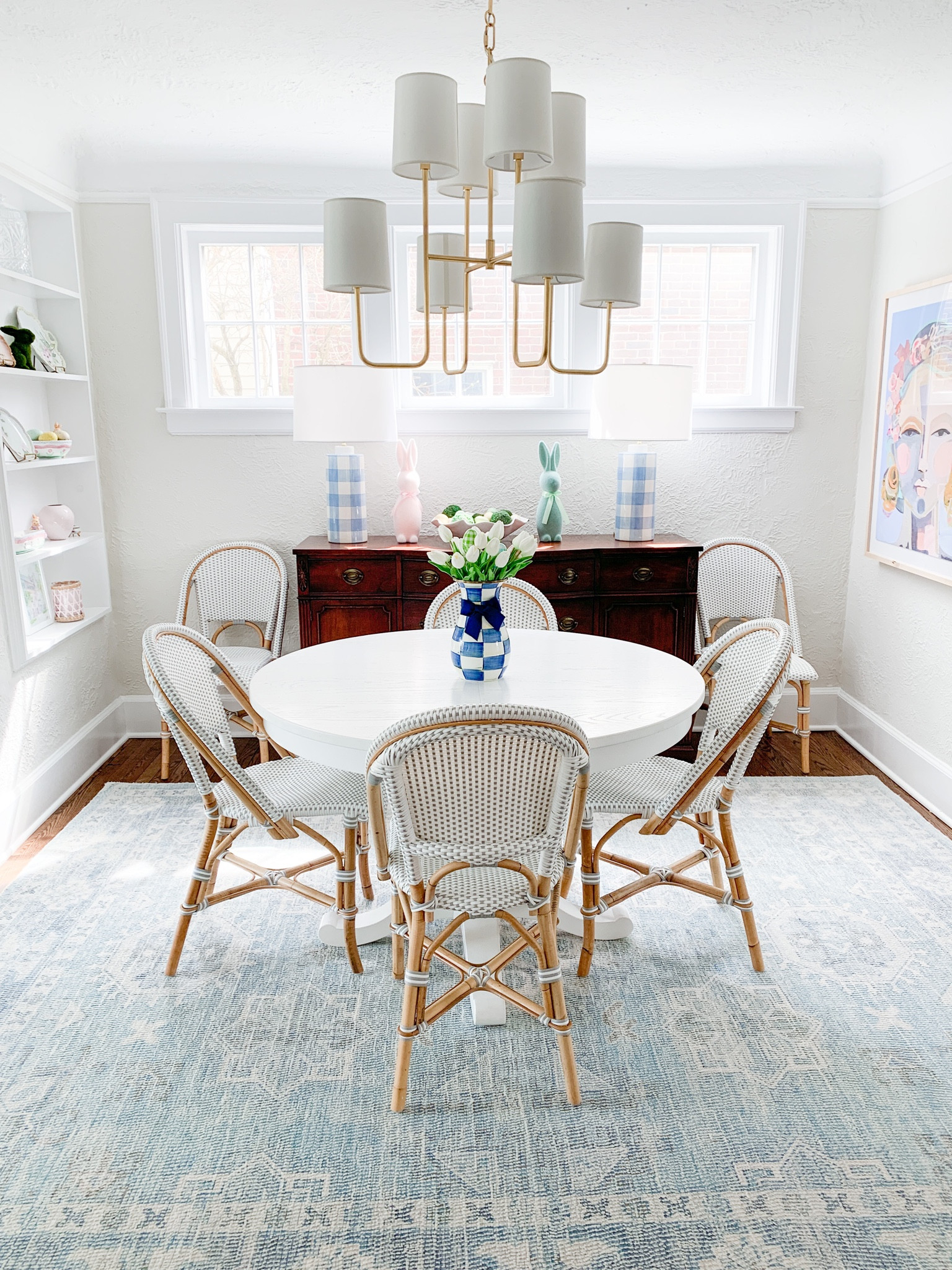 Dining room, blue and white, coastal decor, Easter home decor 

#LTKhome