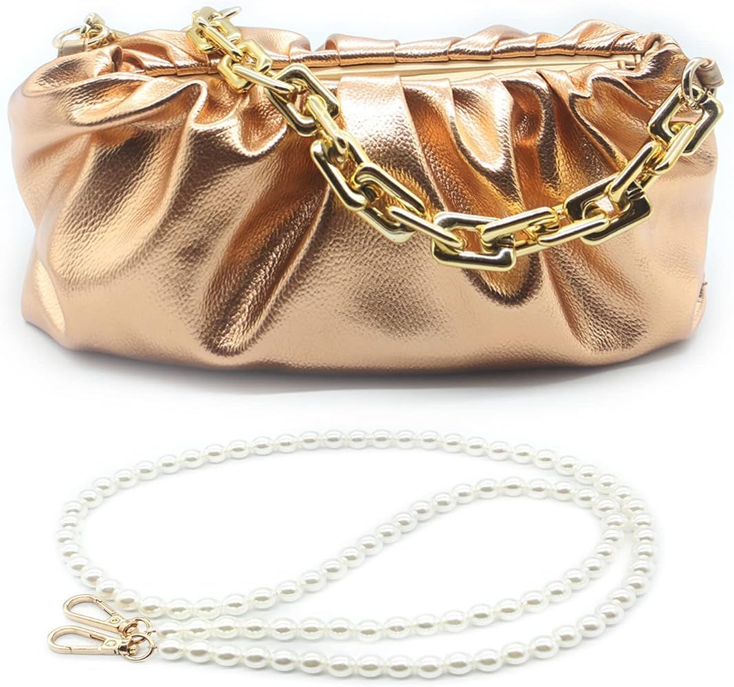 Women‘s cloud-shape dumpling bags | Chunky chain clutch purses | Detachable shoulder strap Evening H | Amazon (US)
