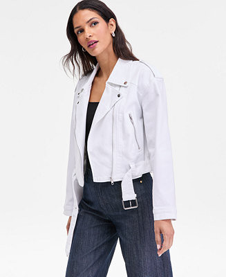 Women's Belted Moto Jacket, Macy's Exclusive | Macy's