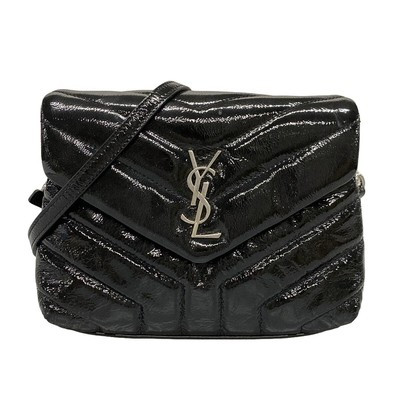 Auth SAINT LAURENT PARIS Monogram Loulou 467072 Black Patent Leather  | eBay | eBay US