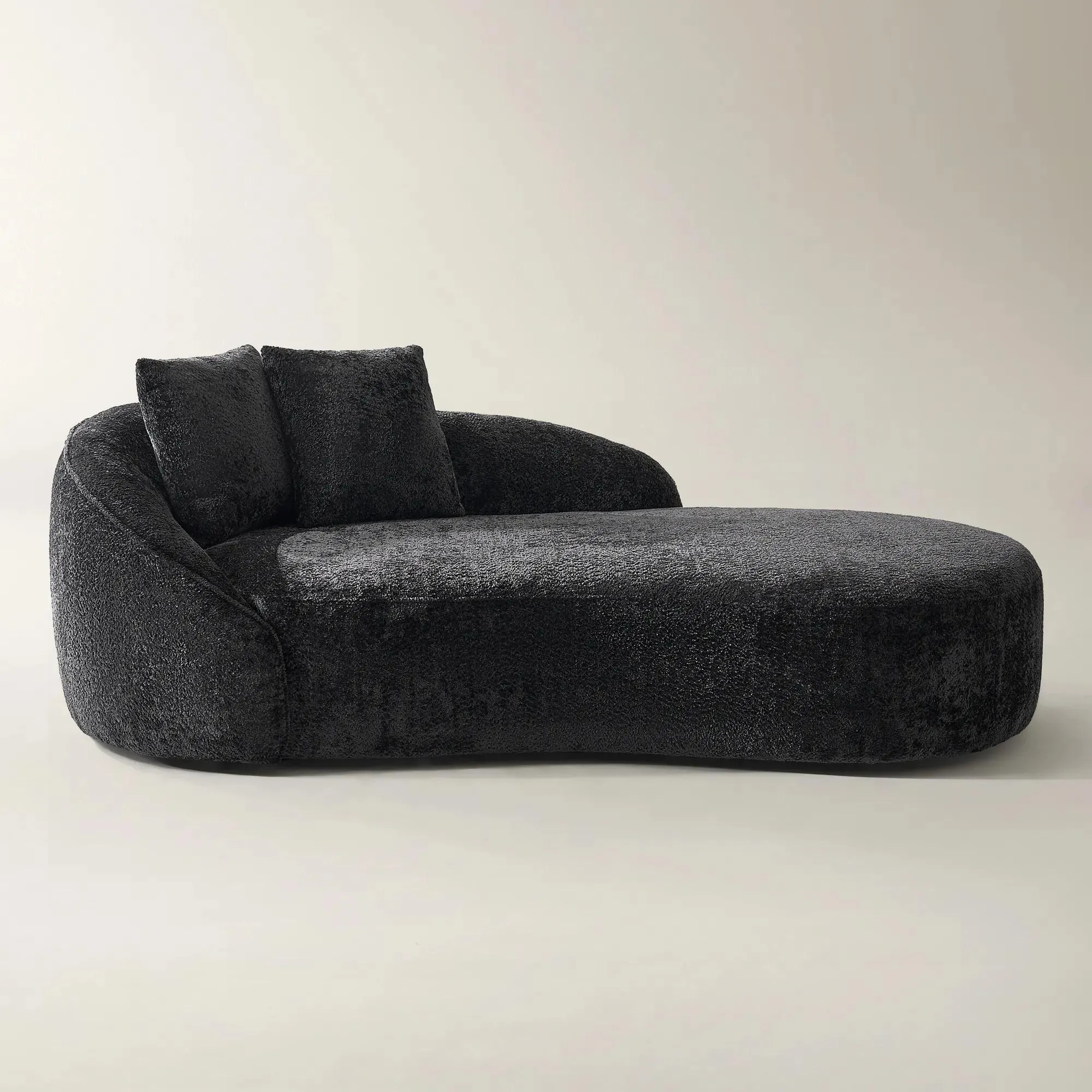 Irene Chenille Chaise (87.5") - Charcoal | Z Gallerie