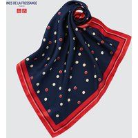 Uniqlo Women's Ines De La Fressange 100% Silk Scarf - Navy - One Size | UNIQLO (UK)