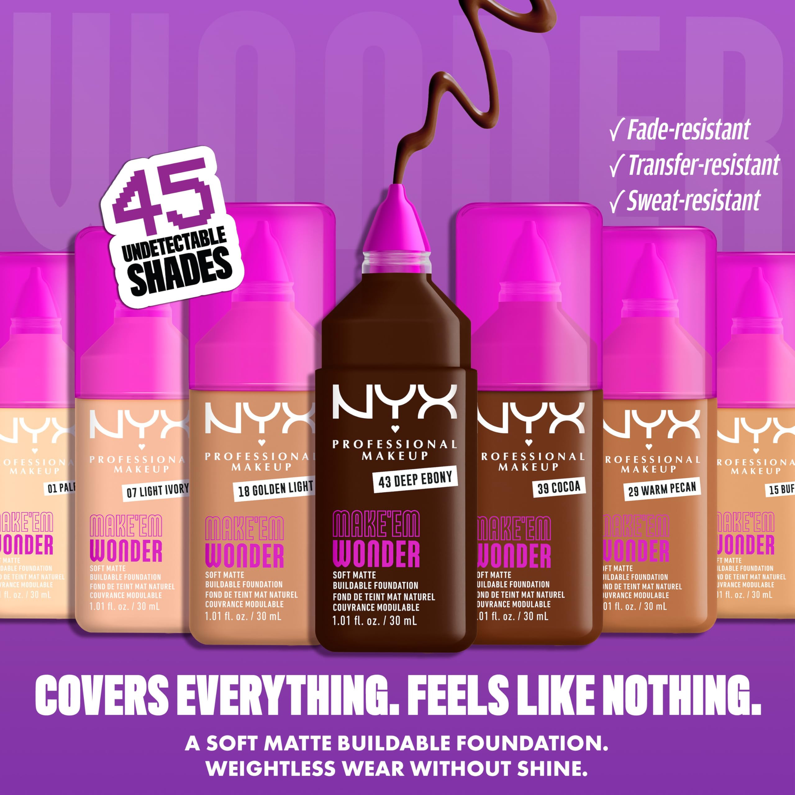NYX Professional Makeup Fondotinta Soft Matte, Coprenza Modulabile, Tenuta Fino a 24H, Formula Ar... | Amazon (IT)