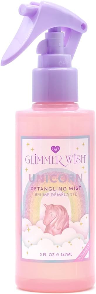 Glimmer Wish Premium Unicorn Detangling Mist, Vanilla Cotton Candy Scent, Dermatologist Tested, P... | Amazon (US)