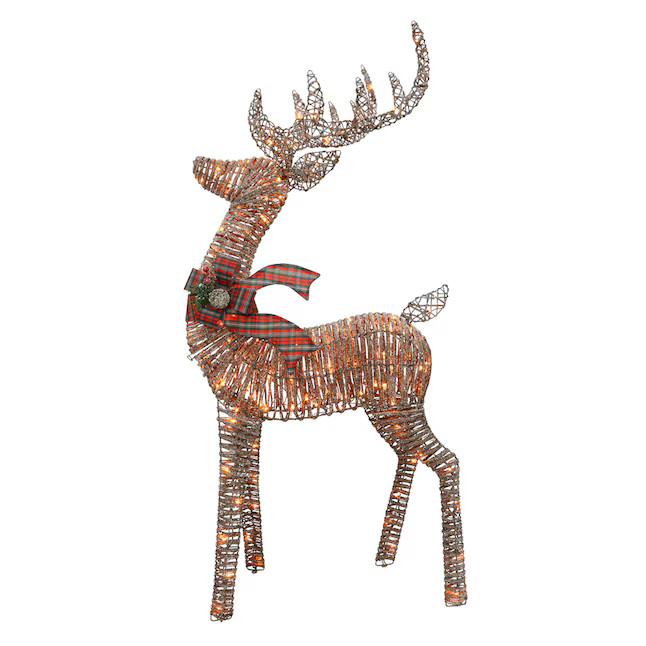 Holiday Living 60-in Deer Yard Decoration with Clear Incandescent Lights | Lowe's