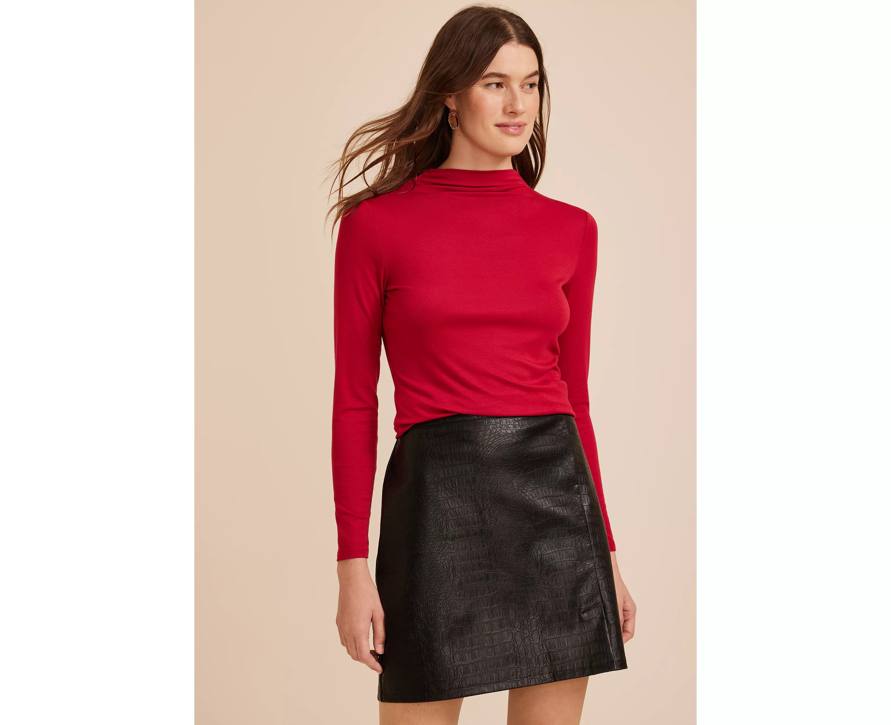 24/7 Mock Neck Long Sleeve Tee | maurices | Maurices